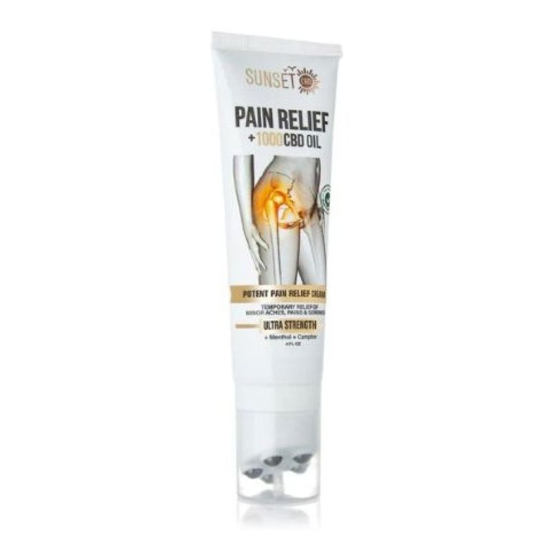 Sunset CBD Pain Relief Cream with Roller Ball Applicator
